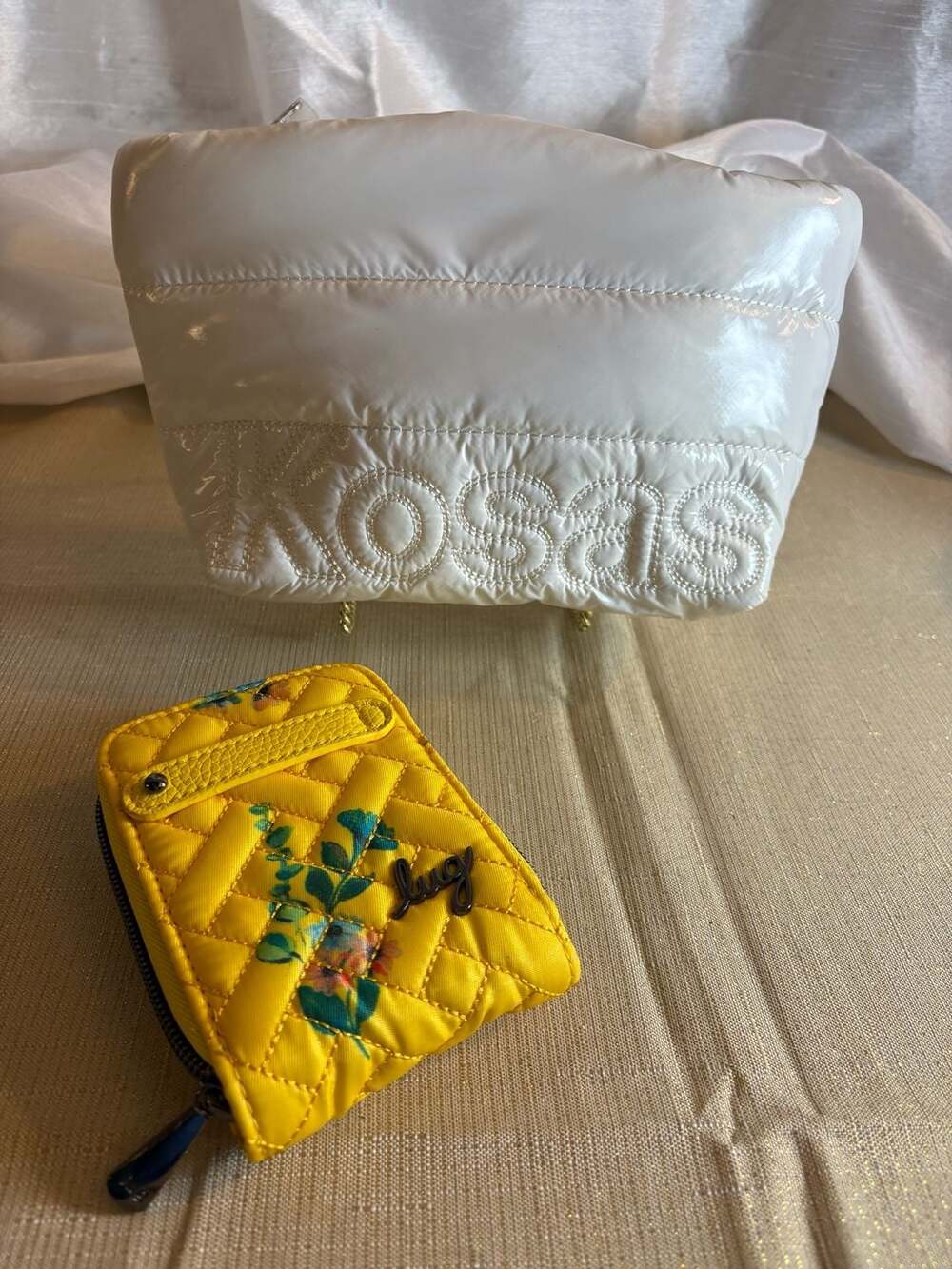 Kosas Puffer Bag and Lug Flurry Quilted Floral Wallet Bundle